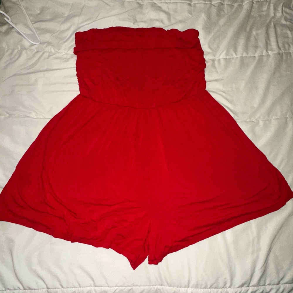 Red Women's Romper